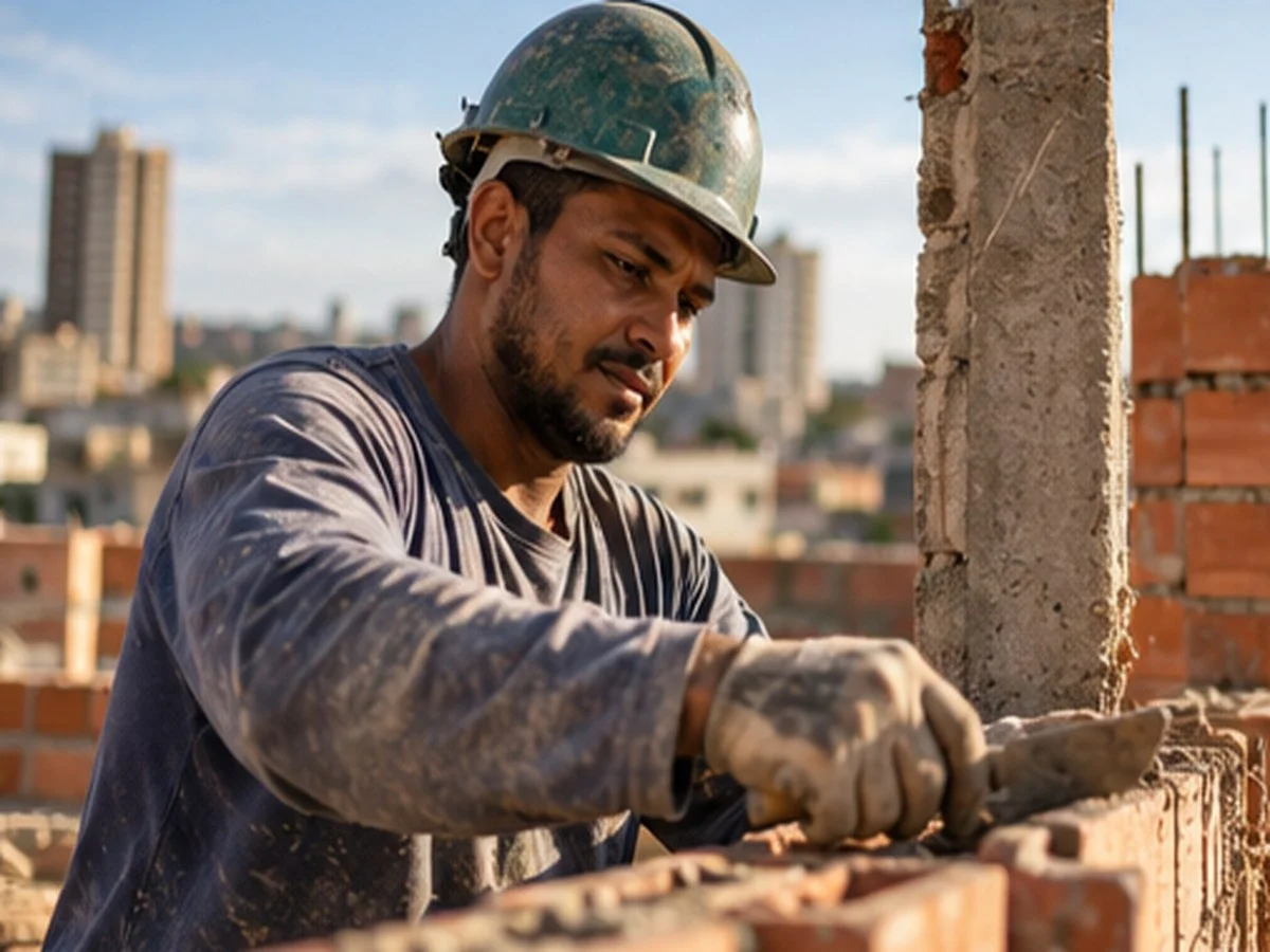 Trabalhadores do setor de construção civil